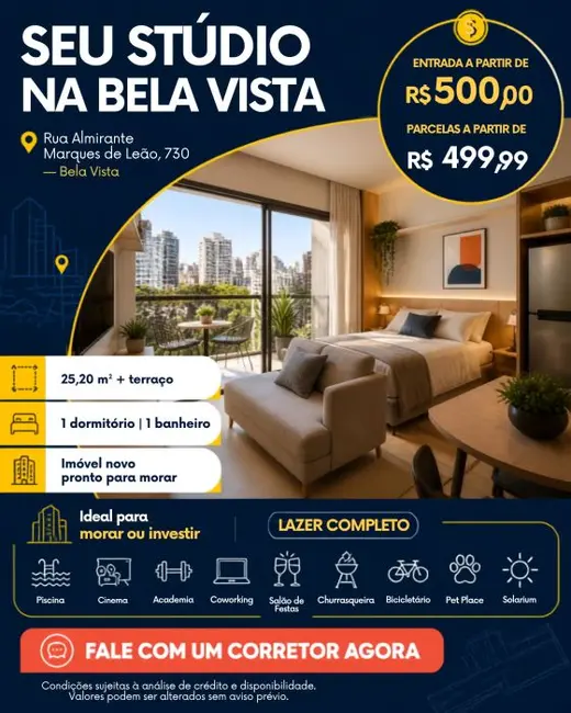 Foto 1 de Apartamento com 1 quarto à venda, 25m2 em Bela Vista, São Paulo - SP