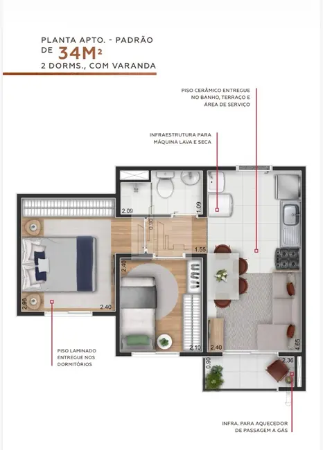 Apartamento com 1 quarto à venda, 25m2 em Vila Dom Pedro I, São Paulo - SP - imagem 6 Foto 6 de Apartamento com 1 quarto à venda, 25m2 em Vila Dom Pedro I, São Paulo - SP