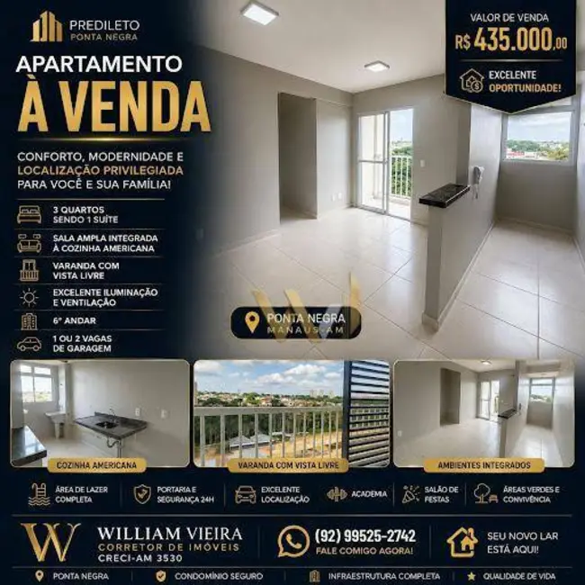 Foto 1 de Apartamento com 3 quartos à venda, 56m2 em Nova Esperança, Manaus - AM