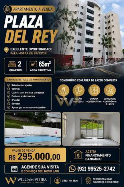 Apartamento com 2 quartos à venda, 65m2 em Flores, Manaus - AM - imagem 1 Foto 1 de Apartamento com 2 quartos à venda, 65m2 em Flores, Manaus - AM