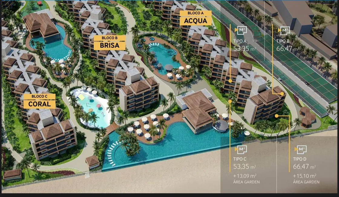 Foto 5 de Apartamento com 2 quartos à venda, 66m2 em Aquiraz - CE