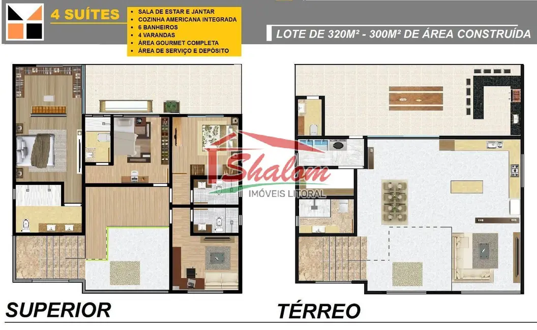 Sobrado com 4 quartos à venda, 300m2 em Indaiá, Caraguatatuba - SP - imagem 3 Foto 3 de Sobrado com 4 quartos à venda, 300m2 em Indaiá, Caraguatatuba - SP