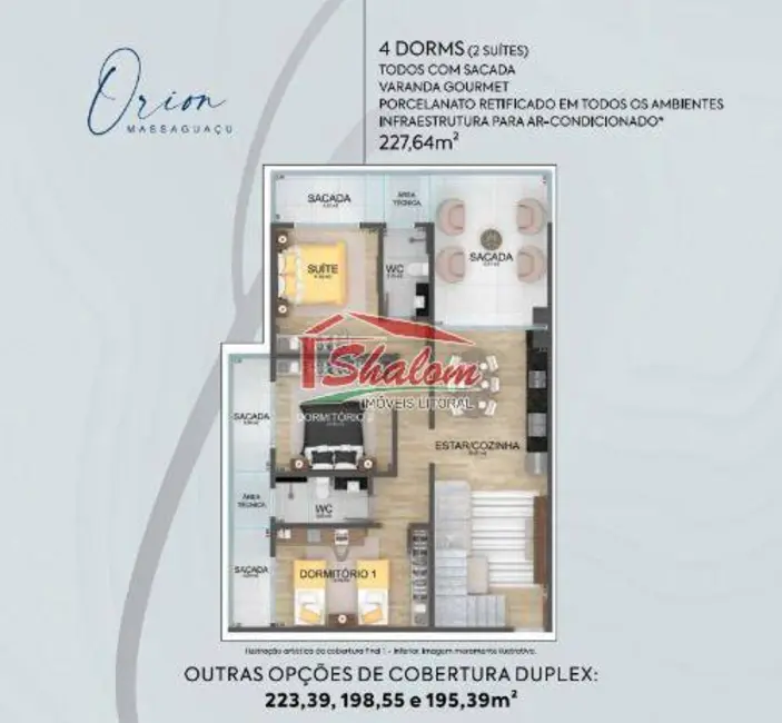 Foto 7 de Apartamento com 3 quartos à venda, 98m2 em Massaguaçu, Caraguatatuba - SP