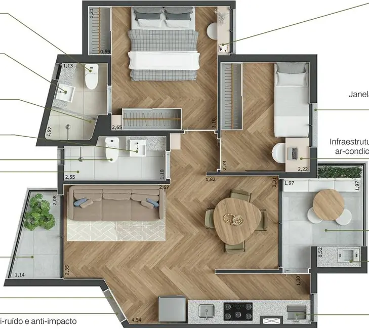 Apartamento com 2 quartos à venda, 55m2 em Campestre, Santo Andre - SP - imagem 4 Foto 4 de Apartamento com 2 quartos à venda, 55m2 em Campestre, Santo Andre - SP