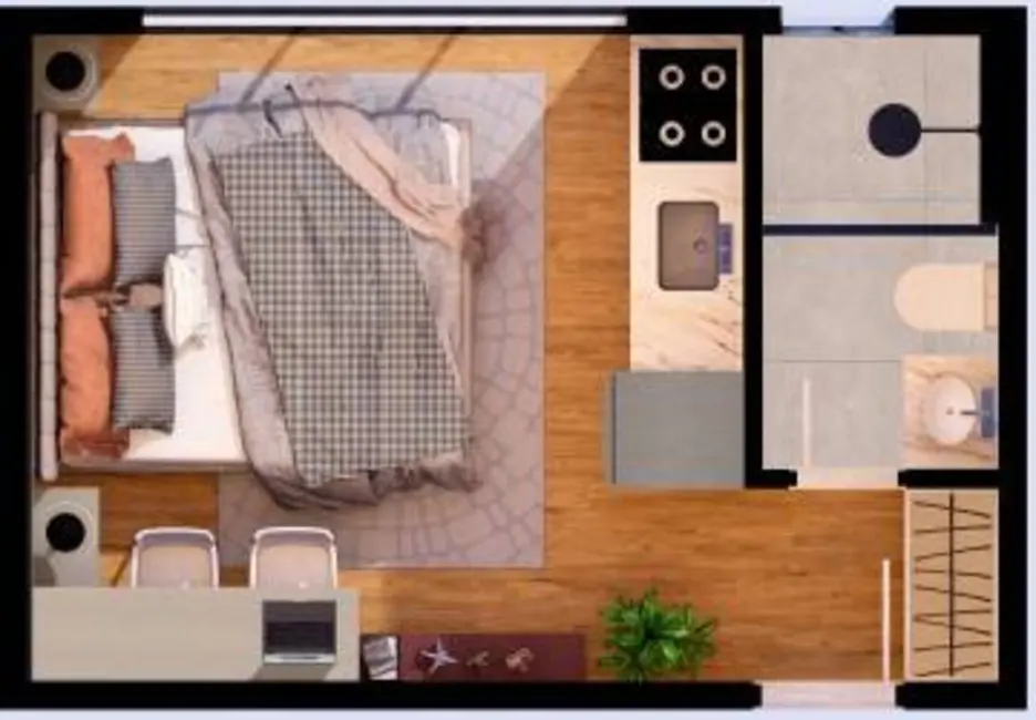 Foto 9 de Apartamento com 1 quarto à venda, 17m2 em Água Verde, Curitiba - PR