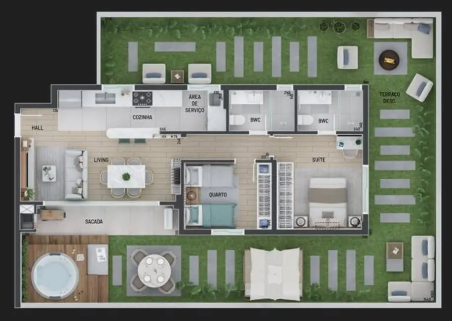 Foto 2 de Apartamento com 2 quartos à venda, 157m2 em Portão, Curitiba - PR
