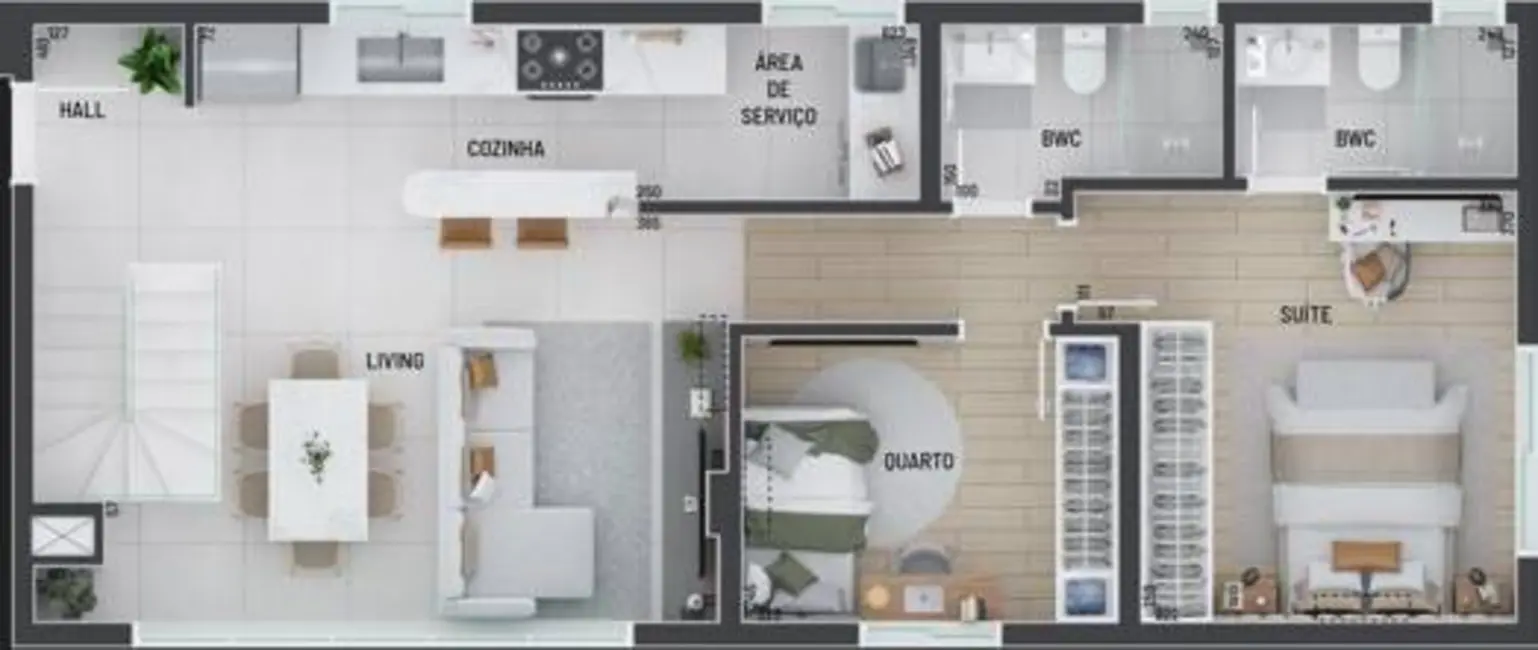 Foto 2 de Apartamento com 2 quartos à venda, 73m2 em Portão, Curitiba - PR