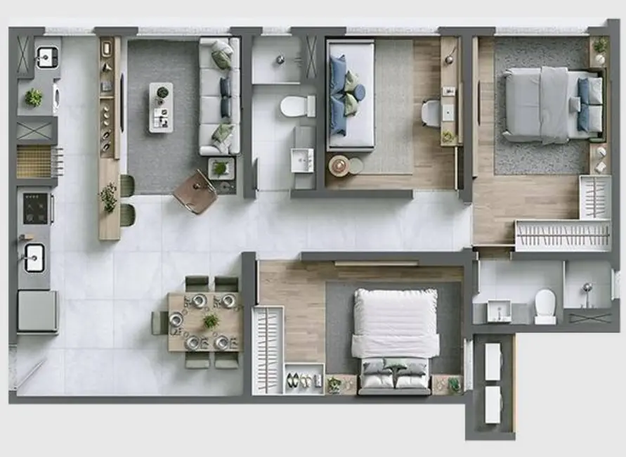 Foto 4 de Apartamento com 2 quartos à venda, 61m2 em São João, Itajai - SC