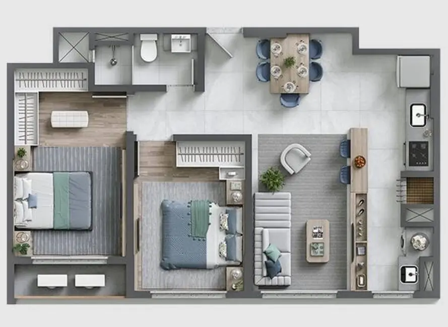 Foto 2 de Apartamento com 2 quartos à venda, 61m2 em São João, Itajai - SC