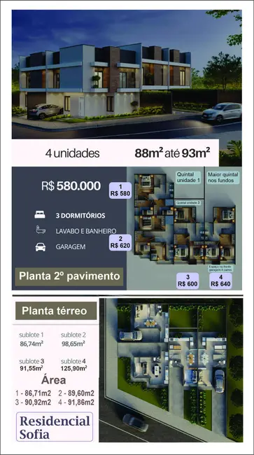 Foto 8 de Sobrado com 3 quartos à venda, 87m2 em Cidade Industrial, Curitiba - PR