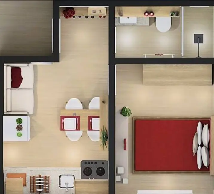 Apartamento com 1 quarto à venda, 20m2 em Cajuru, Curitiba - PR - imagem 1 Foto 1 de Apartamento com 1 quarto à venda, 20m2 em Cajuru, Curitiba - PR