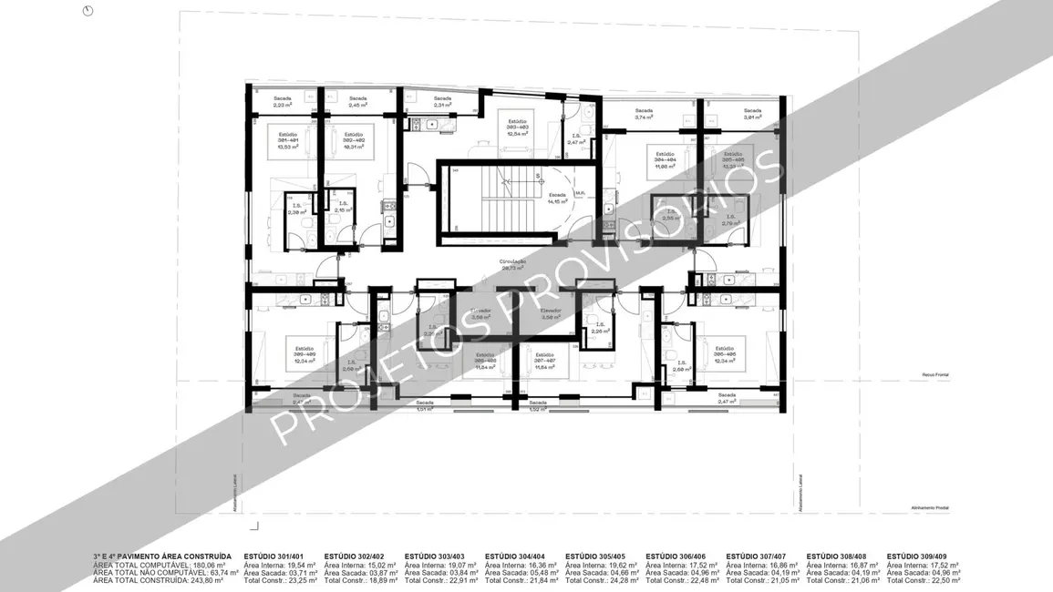 Foto 4 de Apartamento com 1 quarto à venda, 15m2 em Água Verde, Curitiba - PR