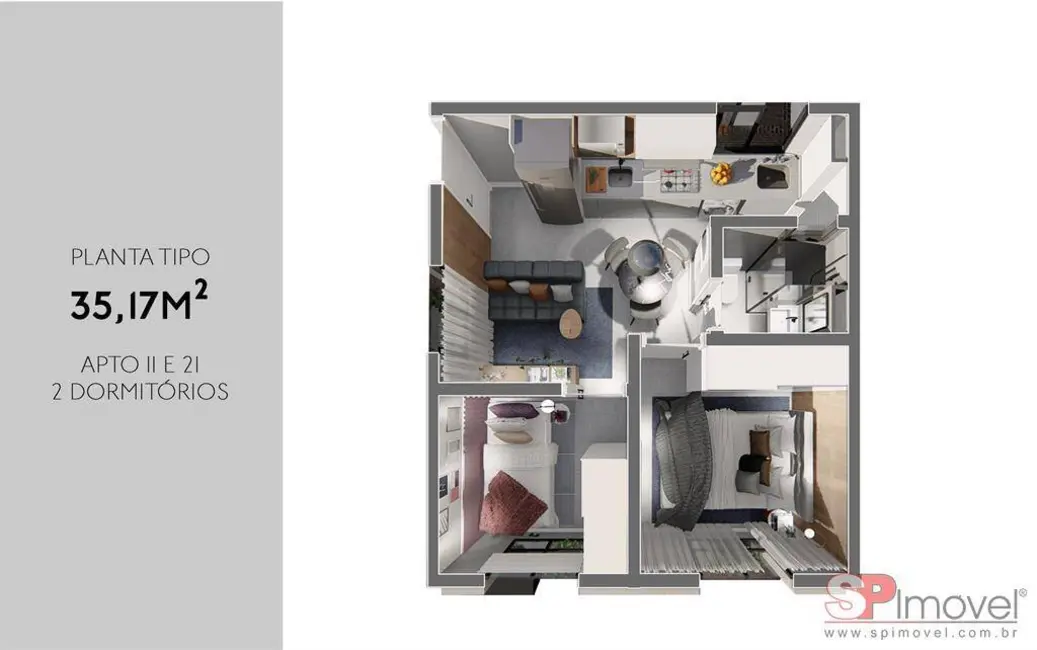 Apartamento com 2 quartos à venda, 30m2 em Itaquera, São Paulo - SP - imagem 4 Foto 4 de Apartamento com 2 quartos à venda, 30m2 em Itaquera, São Paulo - SP