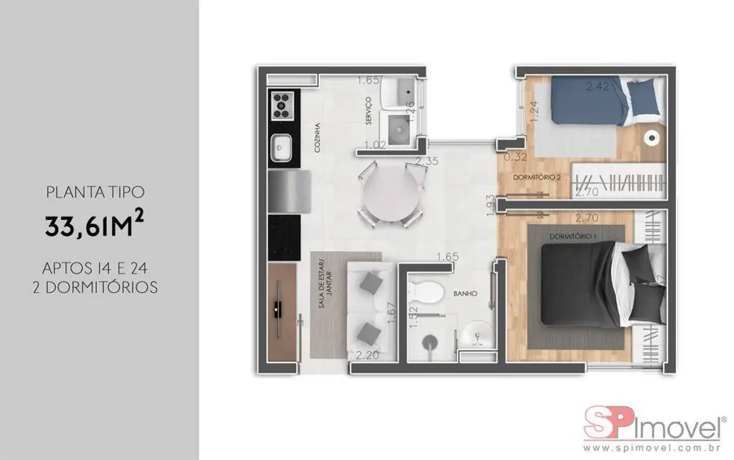 Apartamento com 2 quartos à venda, 30m2 em Itaquera, São Paulo - SP - imagem 6 Foto 6 de Apartamento com 2 quartos à venda, 30m2 em Itaquera, São Paulo - SP