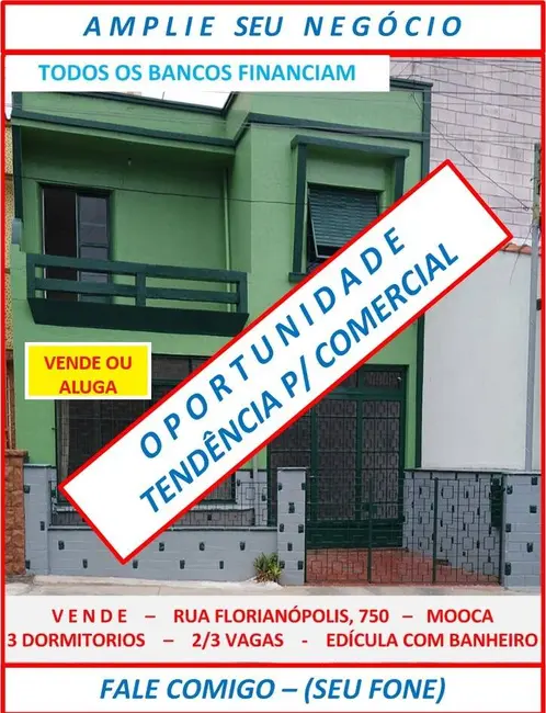 Foto 2 de Sobrado com 4 quartos para alugar, 248m2 em Vila Bertioga, São Paulo - SP