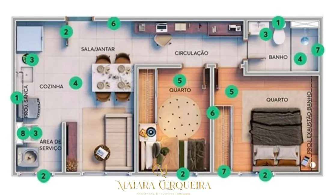 Foto 4 de Apartamento com 2 quartos à venda, 40m2 em Piatã, Salvador - BA