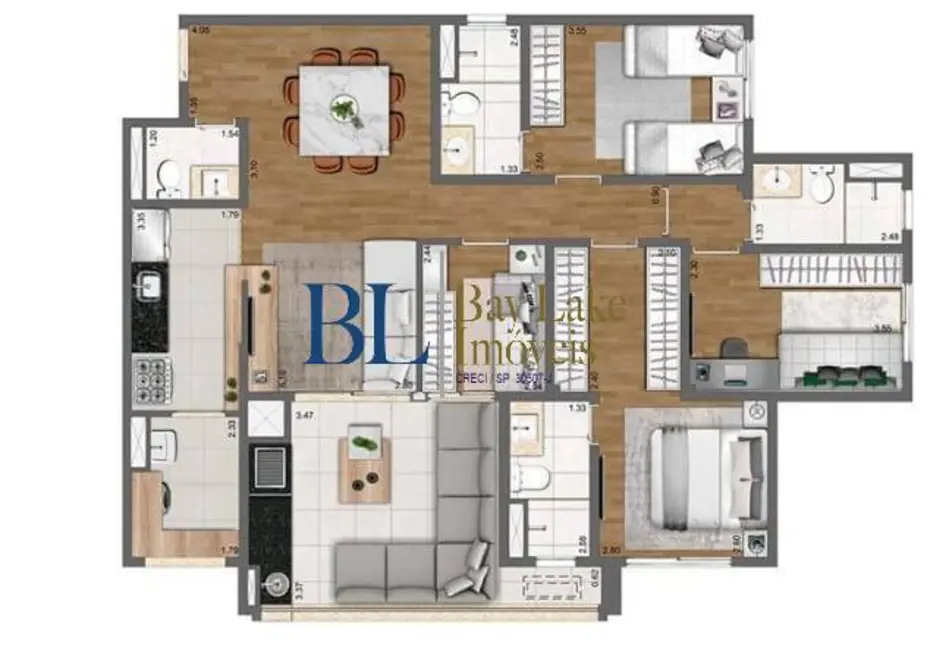 Apartamento com 4 quartos à venda, 109m2 em Mooca, São Paulo - SP - imagem 9 Foto 9 de Apartamento com 4 quartos à venda, 109m2 em Mooca, São Paulo - SP