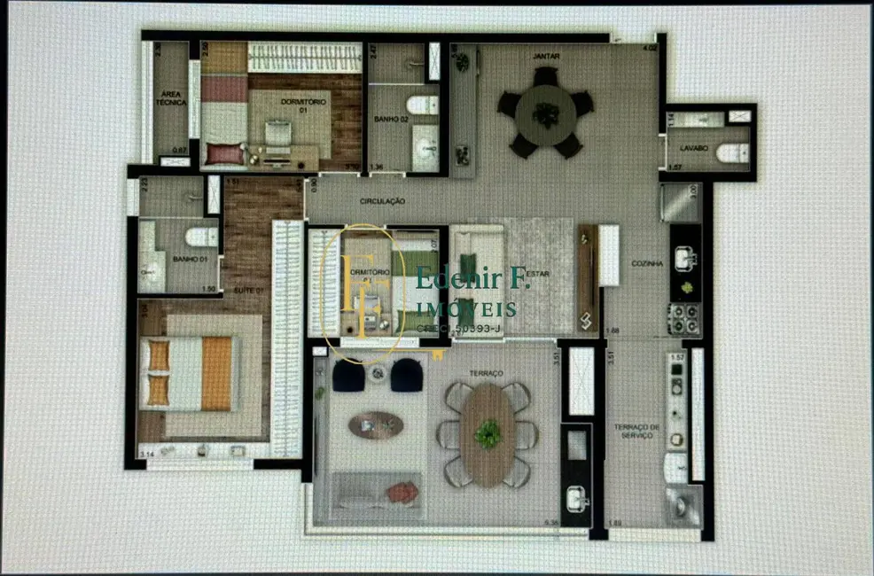 Foto 3 de Apartamento com 3 quartos à venda, 102m2 em Mooca, São Paulo - SP