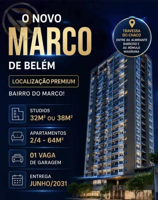 Foto 1 de Apartamento com 1 quarto à venda, 38m2 em Marco, Belem - PA