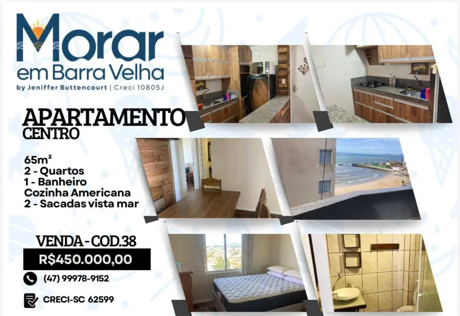 Foto 1 de Apartamento com 2 quartos à venda, 73m2 em Centro, Barra Velha - SC