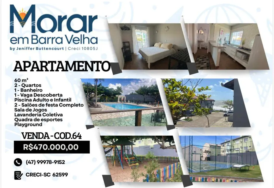 Foto 1 de Apartamento à venda, 60m2 em Centro, Barra Velha - SC