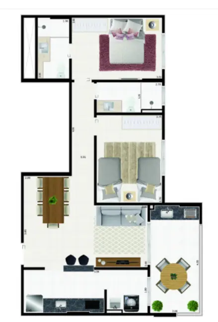 Foto 2 de Apartamento com 2 quartos à venda, 76m2 em Centro, Mongagua - SP