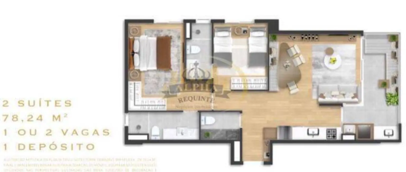 Foto 3 de Apartamento com 2 quartos à venda, 78m2 em Alphaville Empresarial, Barueri - SP