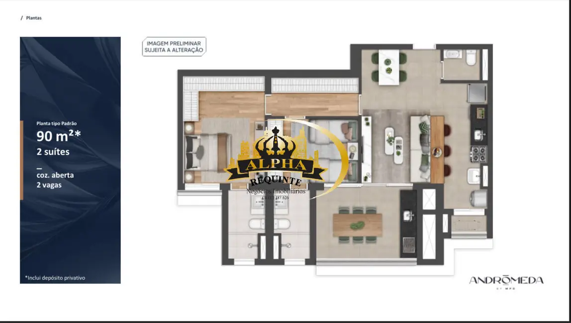 Apartamento com 3 quartos à venda e para alugar, 90m2 em Barueri - SP - imagem 4 Foto 4 de Apartamento com 3 quartos à venda e para alugar, 90m2 em Barueri - SP