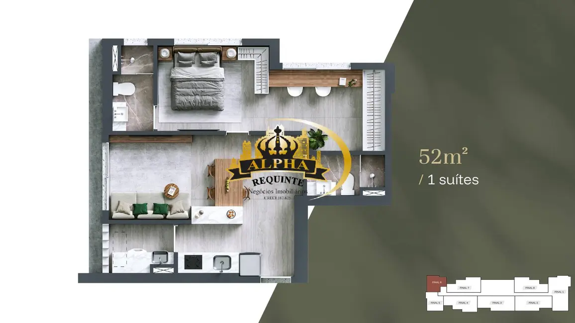 Foto 7 de Apartamento com 2 quartos à venda, 52m2 em Alphagran Alphaville, Barueri - SP