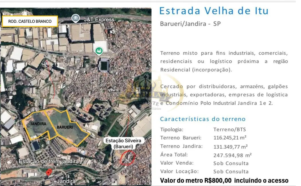 Foto 3 de Terreno / Lote à venda, 116245m2 em Jardim Belval, Barueri - SP