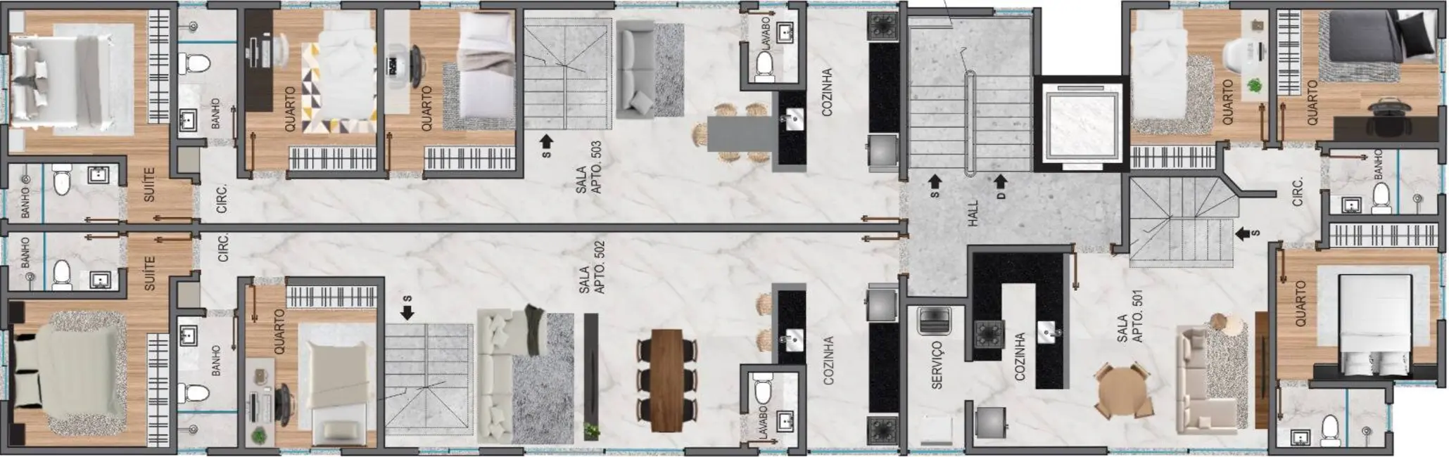 Apartamento com 3 quartos à venda, 119m2 em Planalto, Belo Horizonte - MG - imagem 5 Foto 5 de Apartamento com 3 quartos à venda, 119m2 em Planalto, Belo Horizonte - MG