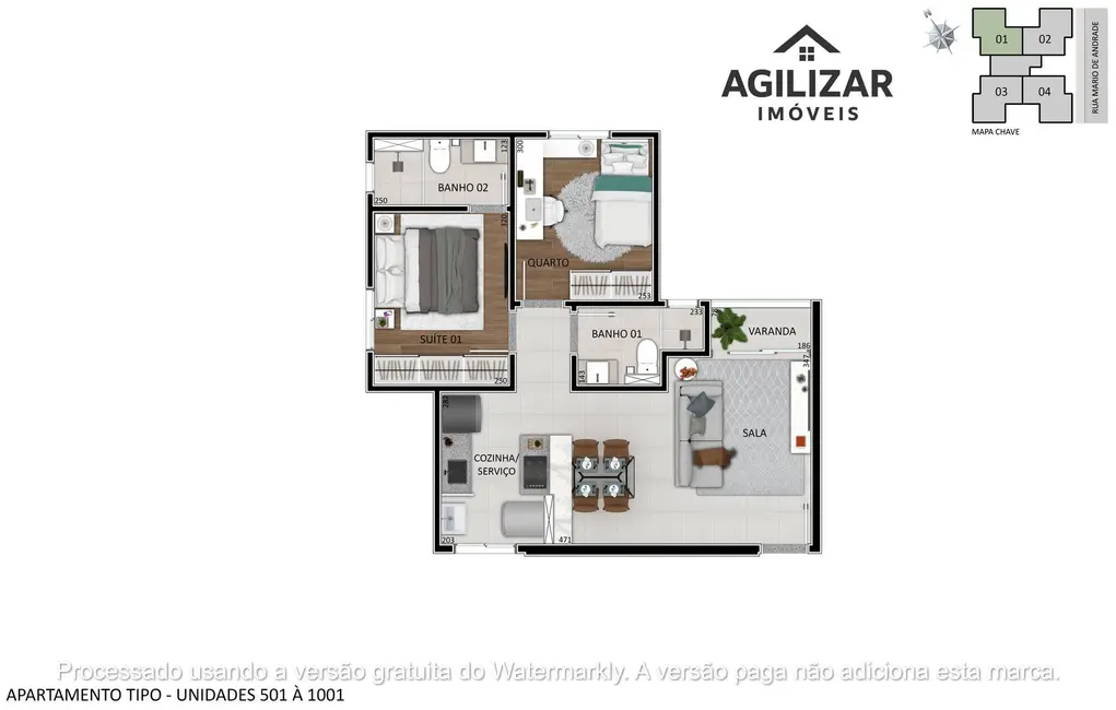 Foto 5 de Apartamento com 2 quartos à venda em Santa Branca, Belo Horizonte - MG