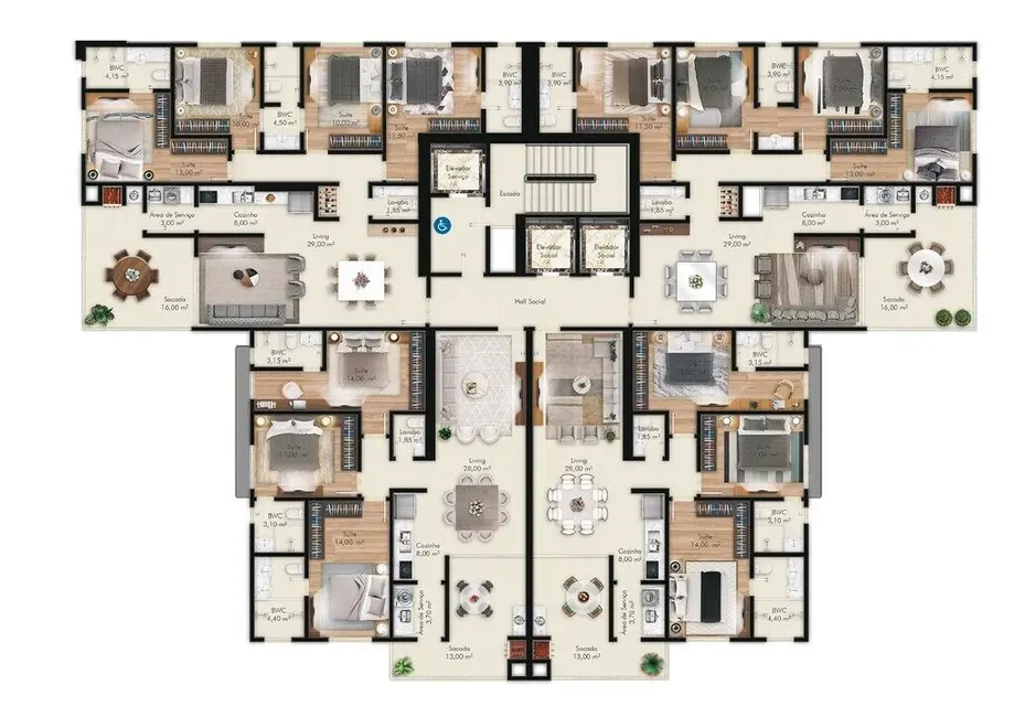Foto 2 de Apartamento com 4 quartos à venda em Centro, Itapema - SC
