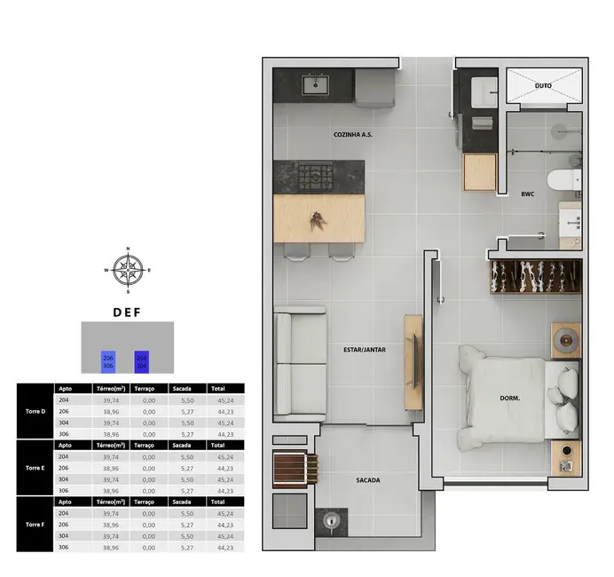 Foto 9 de Apartamento com 2 quartos à venda em Ingleses do Rio Vermelho, Florianopolis - SC