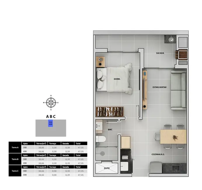 Foto 3 de Apartamento com 2 quartos à venda em Ingleses do Rio Vermelho, Florianopolis - SC