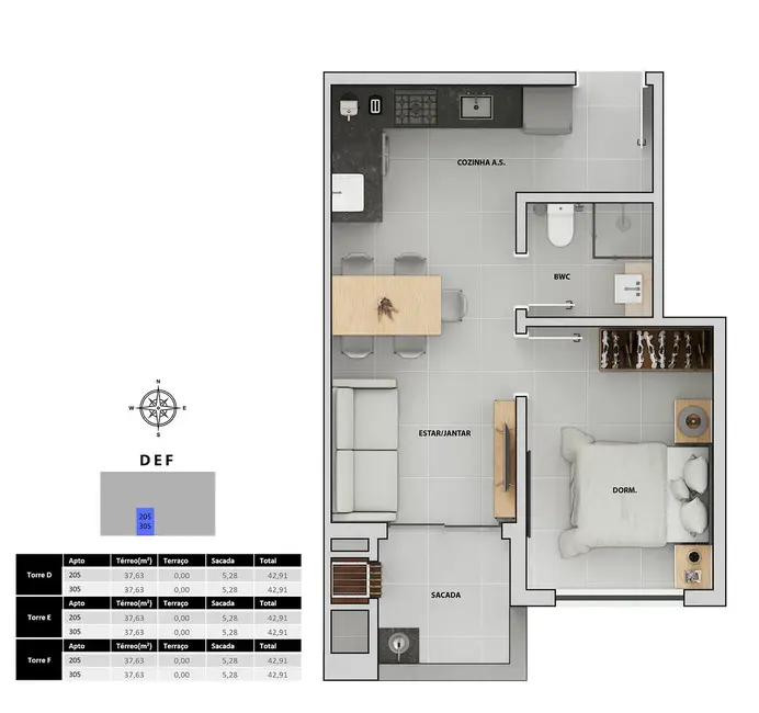 Foto 6 de Apartamento com 2 quartos à venda em Ingleses do Rio Vermelho, Florianopolis - SC
