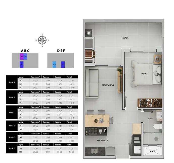 Foto 2 de Apartamento com 2 quartos à venda em Ingleses do Rio Vermelho, Florianopolis - SC