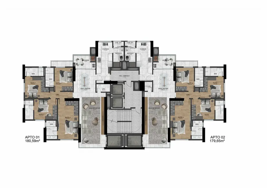 Foto 2 de Apartamento com 4 quartos à venda em Pioneiros, Balneario Camboriu - SC