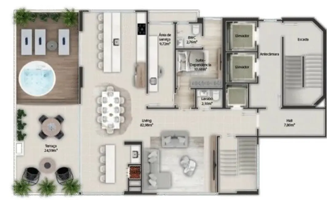 Foto 4 de Apartamento com 3 quartos à venda em Itapema - SC