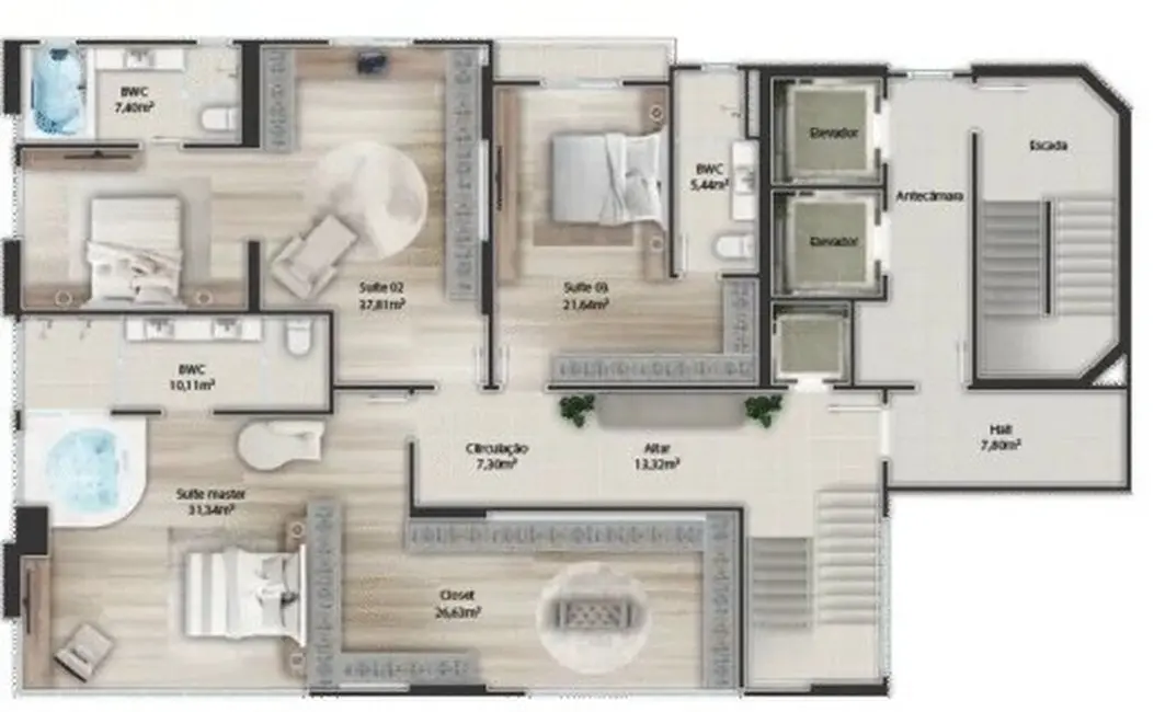 Foto 3 de Apartamento com 3 quartos à venda em Itapema - SC
