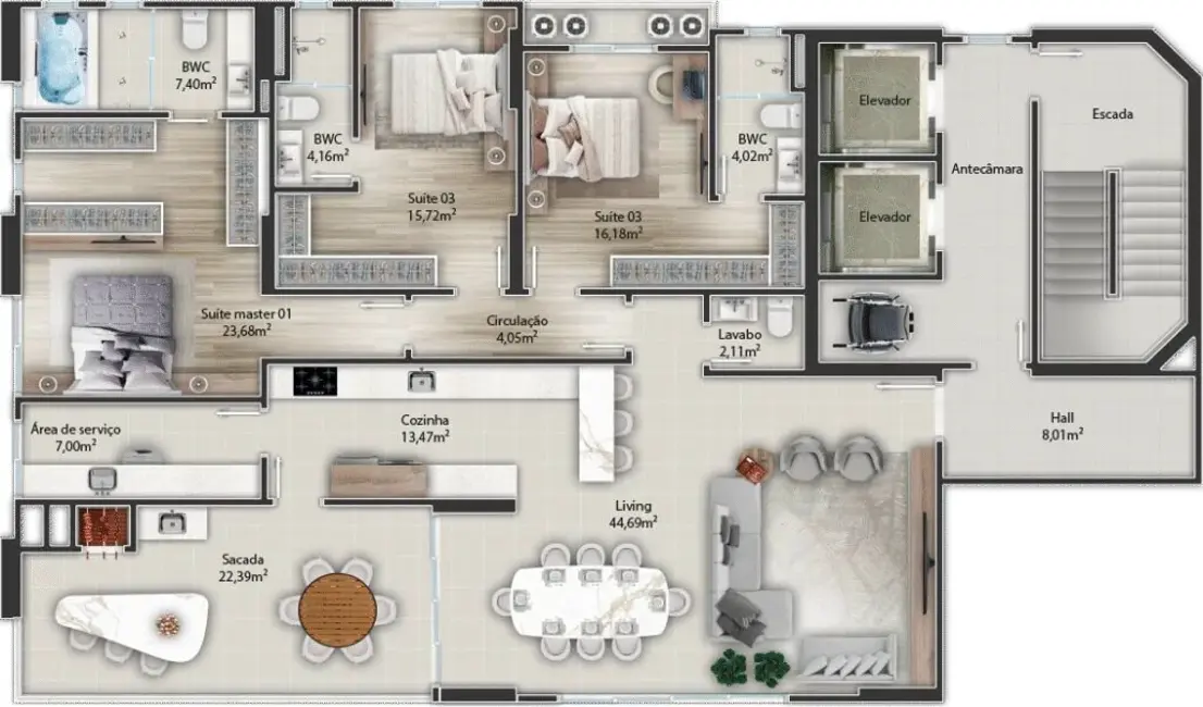 Foto 2 de Apartamento com 3 quartos à venda em Itapema - SC