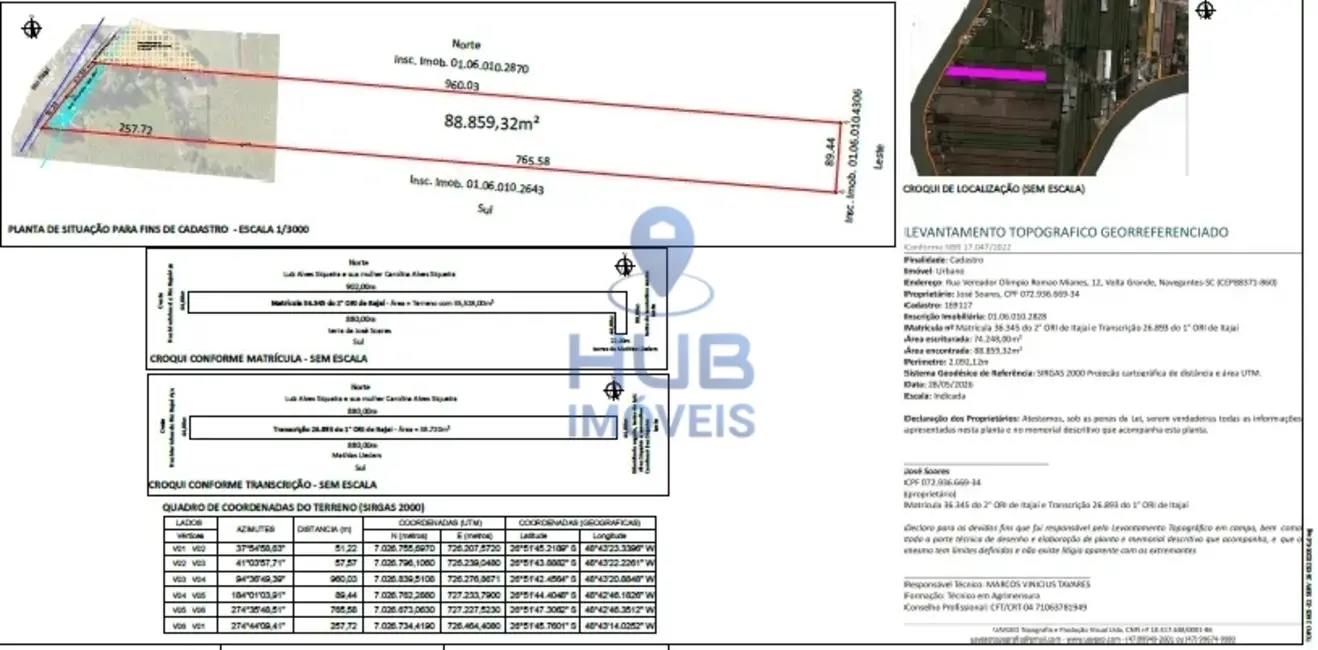 Terreno / Lote à venda, 88859m2 em Volta Grande, Navegantes - SC - imagem 1 Foto 1 de Terreno / Lote à venda, 88859m2 em Volta Grande, Navegantes - SC