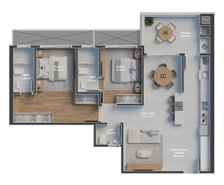 Foto 6 de Apartamento com 2 quartos à venda em Ingleses do Rio Vermelho, Florianopolis - SC