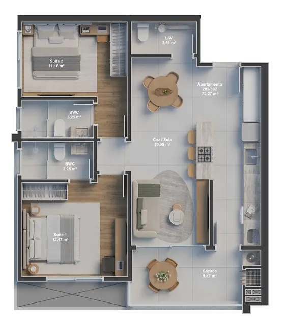 Foto 3 de Apartamento com 2 quartos à venda em Ingleses do Rio Vermelho, Florianopolis - SC