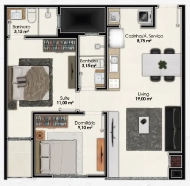 Foto 6 de Apartamento com 1 quarto à venda em Itapema - SC