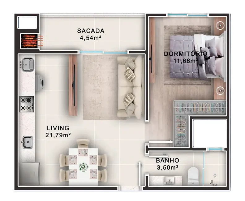 Apartamento com 2 quartos à venda em Municípios, Balneario Camboriu - SC - imagem 1 Foto 1 de Apartamento com 2 quartos à venda em Municípios, Balneario Camboriu - SC