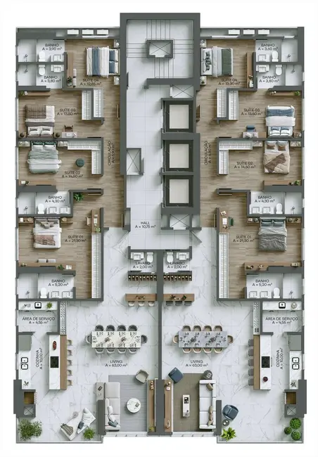 Foto 6 de Apartamento com 5 quartos à venda em Meia Praia, Itapema - SC