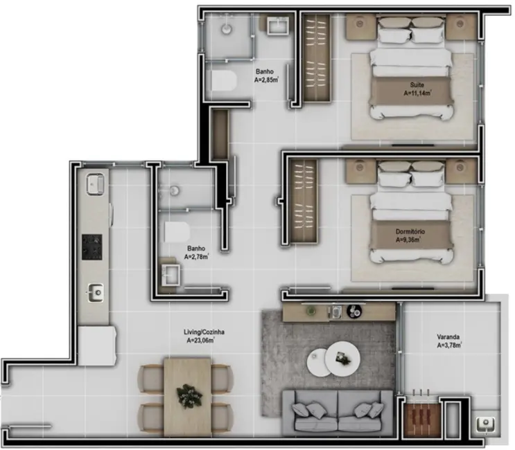 Apartamento com 1 quarto à venda em Ingleses do Rio Vermelho, Florianopolis - SC - imagem 4 Foto 4 de Apartamento com 1 quarto à venda em Ingleses do Rio Vermelho, Florianopolis - SC