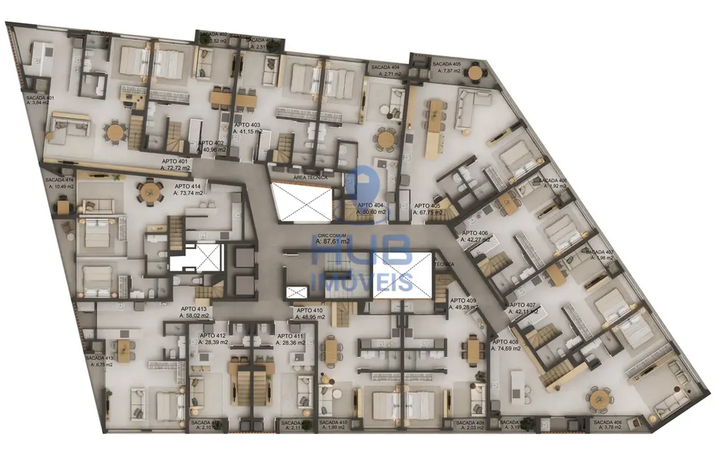 Foto 4 de Apartamento com 2 quartos à venda em Jurerê, Florianopolis - SC