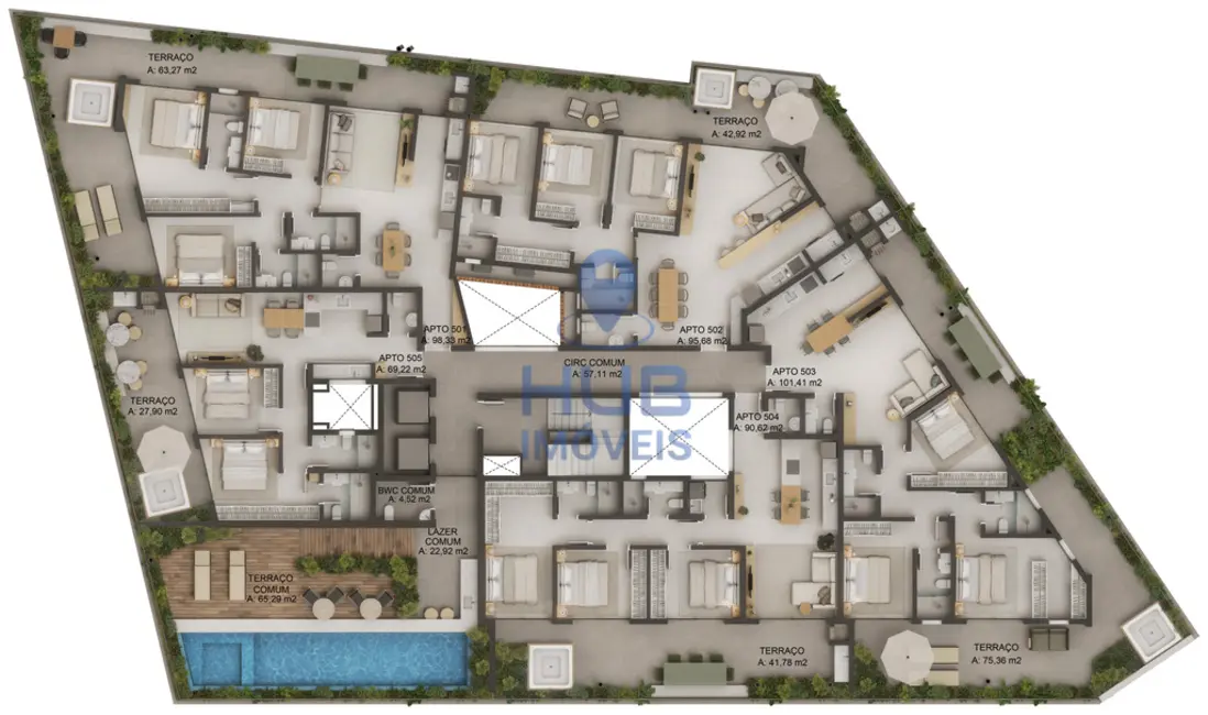 Foto 6 de Apartamento com 2 quartos à venda em Jurerê, Florianopolis - SC
